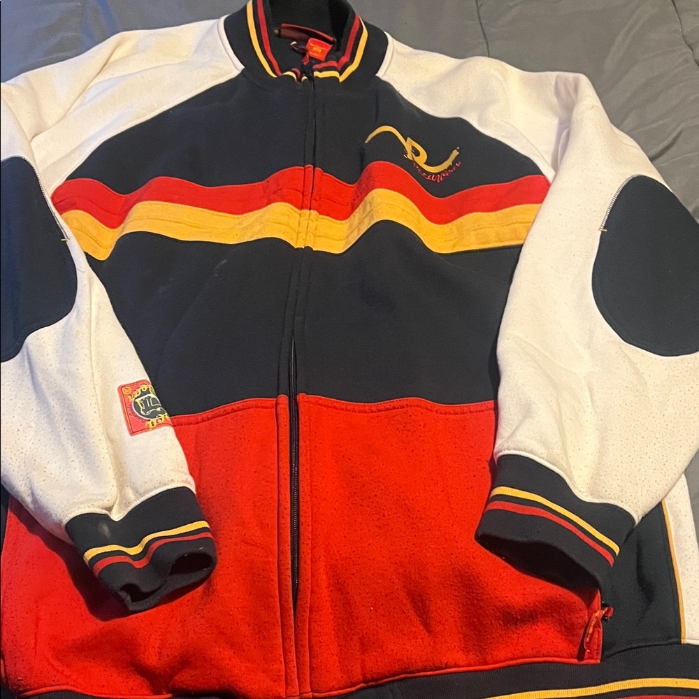 Rocawear Red and White Bomber Jacket